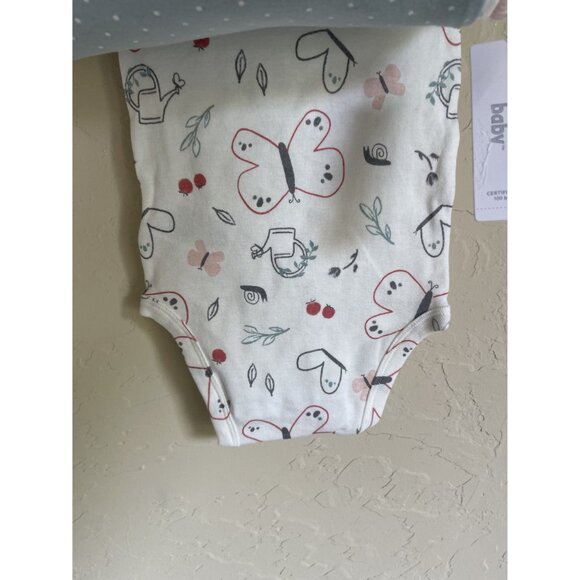 New! Carter's 5 Piece Short Sleeve Onesie Set 12M Floral Stripe Love the Sunshin - Picture 9 of 9